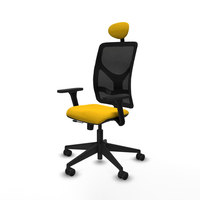 PIQUERAS Y CRESPO Silla de oficina Motilla con mecanismo Sincro/Traslack, Amarillo y Negro PIQUERAS Y CRESPO Silla de oficina Motilla con mecanismo Sincro/Traslack, Amarillo y Negro