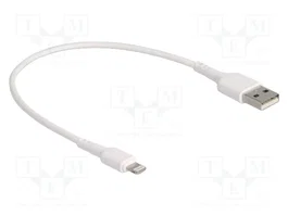 DeLOCK Cable de carga USB para iPhone, iPad e iPod Blanco 30 cm