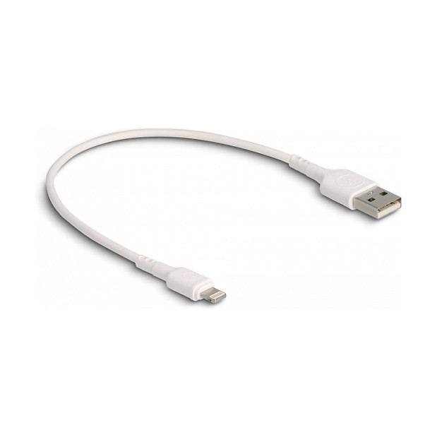 DeLOCK Cable de carga USB para iPhone, iPad, iPod Blanco 30 cm DeLOCK Cable de carga USB para iPhone, iPad, iPod Blanco 30 cm