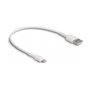 DeLOCK Cable de carga USB para iPhone, iPad, iPod Blanco 30 cm