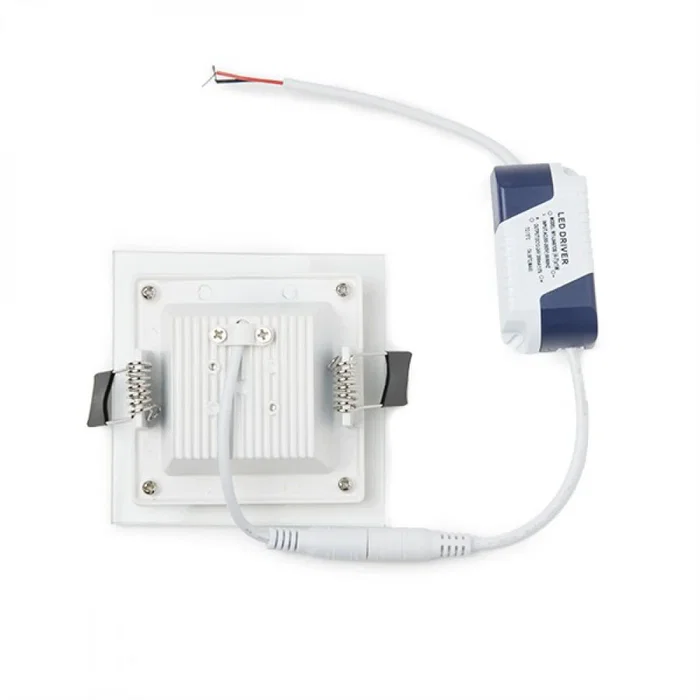 Foco Downlight LED 6W 600Lm 2700K Cuadrado Cristal 40.000H [GR-MB02-6W-WW]
