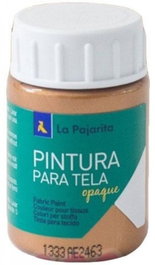 LA PAJARITA Pack de 6 botes de pintura para tela opaca marrón 35 ml