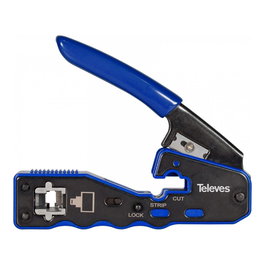 Televes Crimpadora RJ45 para conectores macho pasantes y no pasantes