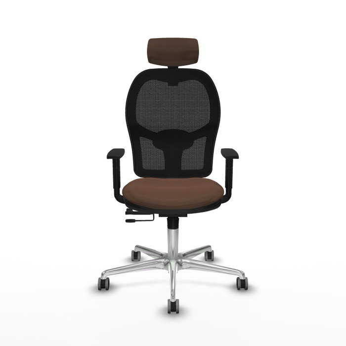 PIQUERAS Y CRESPO Silla de oficina Jorquera con mecanismo Sincro/Traslack Marrón y Negro