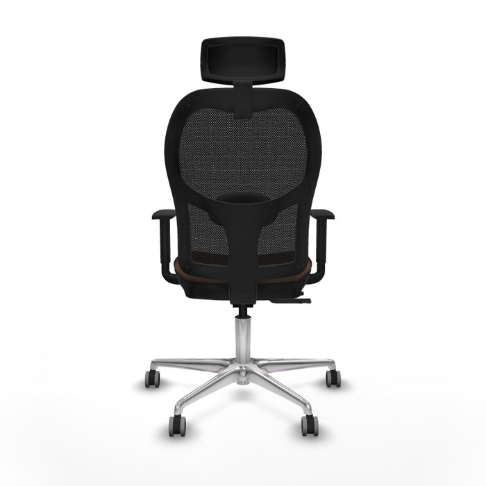 PIQUERAS Y CRESPO Silla de oficina Jorquera con mecanismo Sincro/Traslack Marrón y Negro