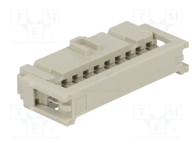 HARTING Conector IDC hembra de 20 pines recto 2,54mm