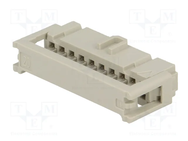HARTING Conector IDC hembra de 20 pines recto 2,54mm
