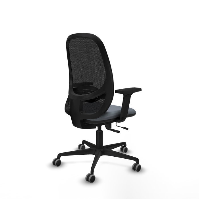 PIQUERAS Y CRESPO Silla de oficina Cilanco con mecanismo Sincro/Traslack, Gris y Negro