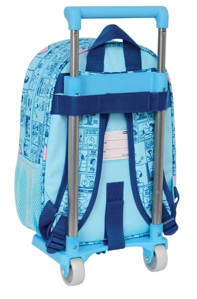 Mochila Escolar con Ruedas Snoopy Love Azul 26 x 11 x 67 cm 26 x 34 x 11 cm Mochila Escolar con Ruedas Snoopy Love Azul 26 x 11 x 67 cm 26 x 34 x 11 cm