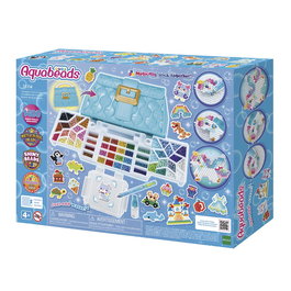 Aquabeads Maletín de Diseñadores 35114 con 1400 Abalorios para Crear Unicornios, Monstruos y Más