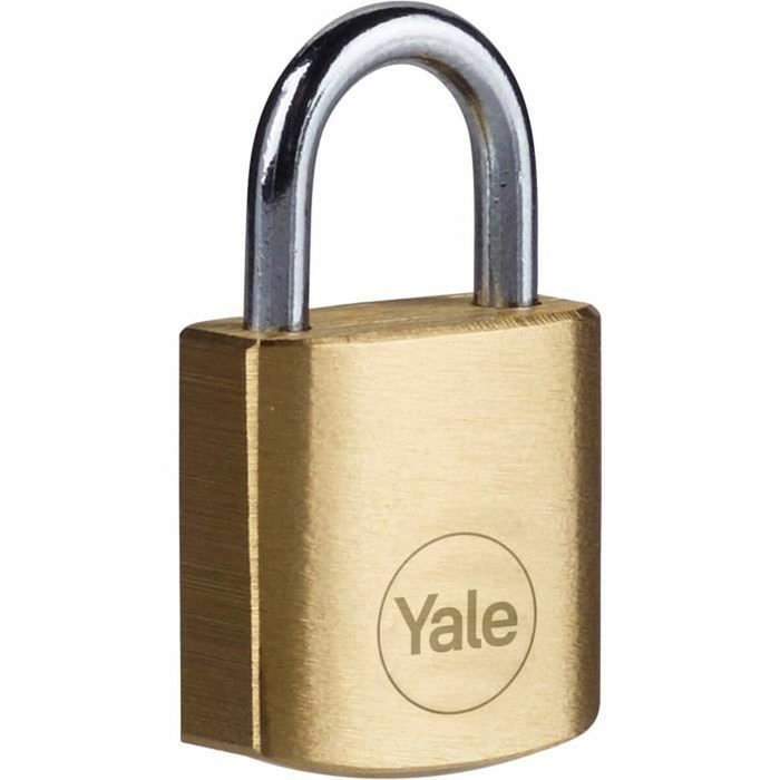 Yale Candado de latón de 20 mm con arco de acero y 3 llaves