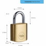 Yale Candado de latón de 20 mm con arco de acero y 3 llaves