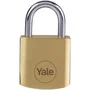 Yale Candado Y110B/20/111/4 de Latón con Arco de Acero de 20mm y 3 Llaves