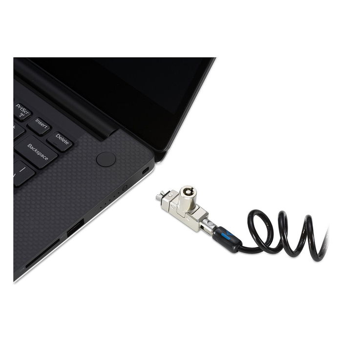 Kensington Slim N17 2.0 Cable de Seguridad con Llave para Portátil, Ranura Wedge (Dell), Cable Enrollado 1.8 m, Acero, 2 Llaves