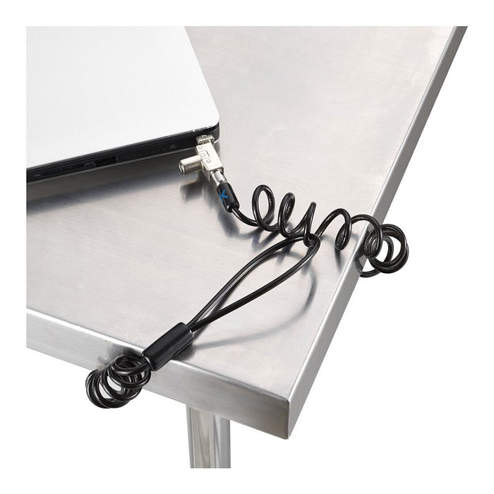 Kensington Slim N17 2.0 Cable de Seguridad con Llave para Portátil, Ranura Wedge (Dell), Cable Enrollado 1.8 m, Acero, 2 Llaves