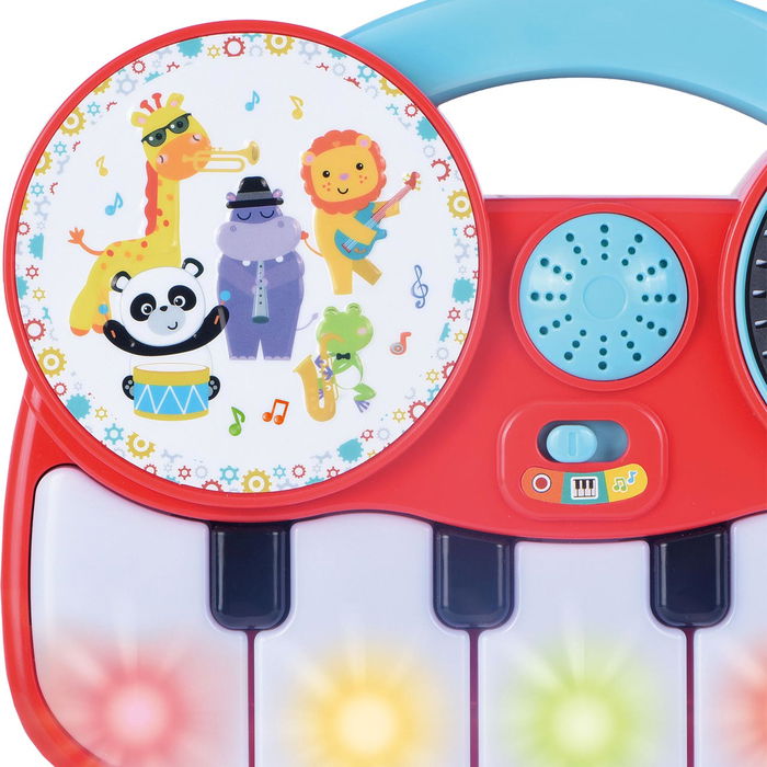 Tachan Piano Electrónico Interactivo DJ LML9870 para Niños con Plato de Mezclas, 9 Teclas, 3 Modos y Luces Disco, Juguete Musical desde 6 Meses