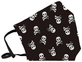 Mascarilla De Proteccion Reutilizable Fuli Grande Talla L Skull Negro