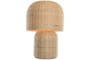 DKD Home Decor Lámpara de Sobremesa de Ratán Beige