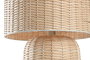 DKD Home Decor Lámpara de Sobremesa de Ratán Beige