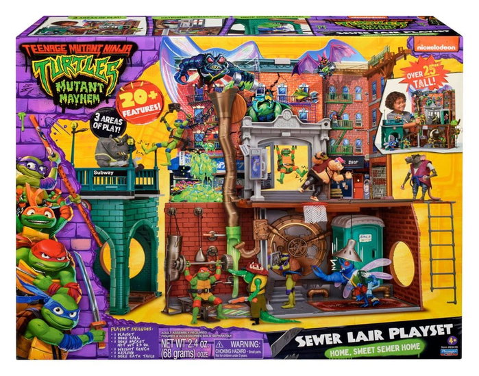 Playmates Ninja Turtles: Caos Mutante Playset Sewer Lair New Version Playmates Ninja Turtles: Caos Mutante Playset Sewer Lair New Version