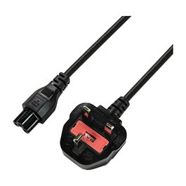 LogiLink Cable de alimentación BS 1363 (UK) a IEC C5, 1,8 m, negro