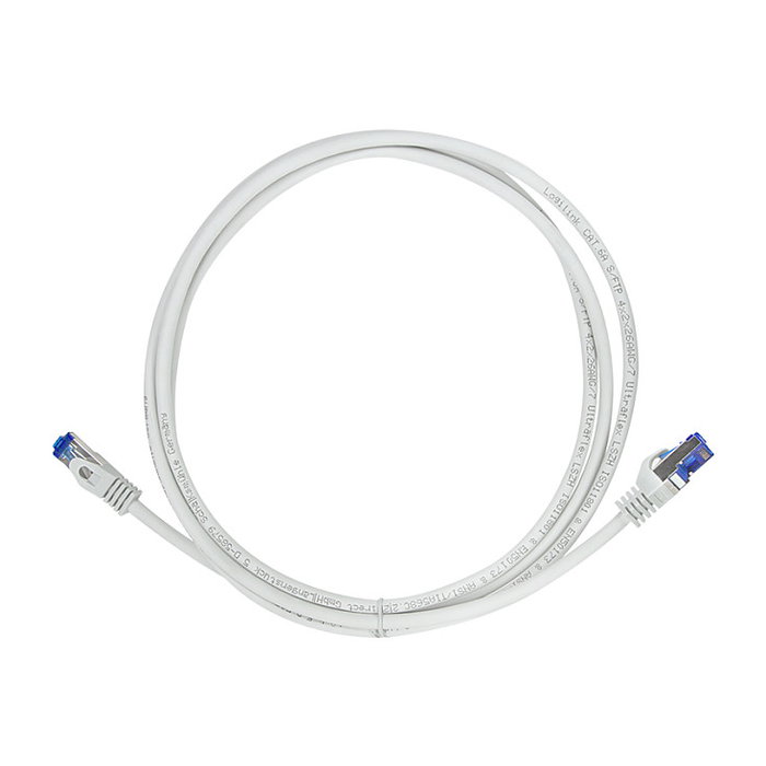 LogiLink Cable de parcheo Cat.6A S/FTP Ultraflex GHMT certificado, gris, 7.5m