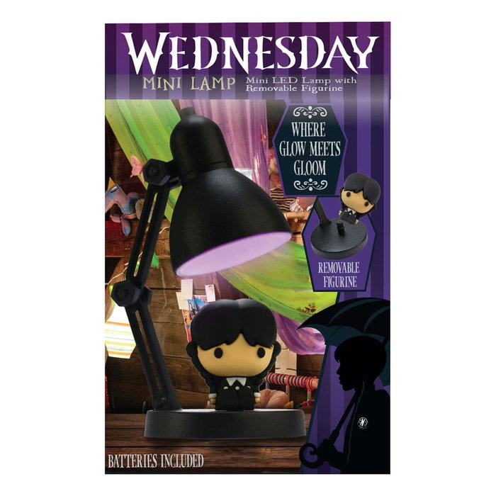 Wednesday Lámpara LED mini con figura 10 cm