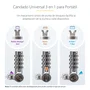 StarTech Pack de 25 Candados de Cable Antirrobo Universal 3-en-1, 2 m, Negro