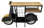 DKD Home Decor Botellero Negro Dorado Hierro Abeto 134 x 36 x 92 cm