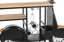 DKD Home Decor Botellero Negro Dorado Hierro Abeto 134 x 36 x 92 cm