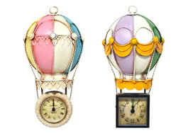 DKD Home Decor Reloj de Pared Metal Globo Surtido de 2 Colores