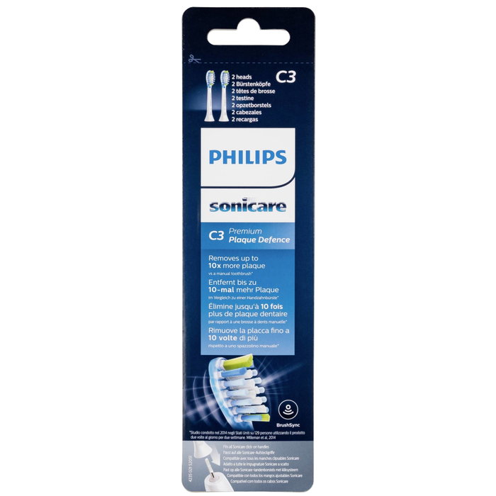 Philips HX9042/17 C3 Premium Plaque Defence - Pack de 2 cabezales blancos Philips HX9042/17 C3 Premium Plaque Defence - Pack de 2 cabezales blancos