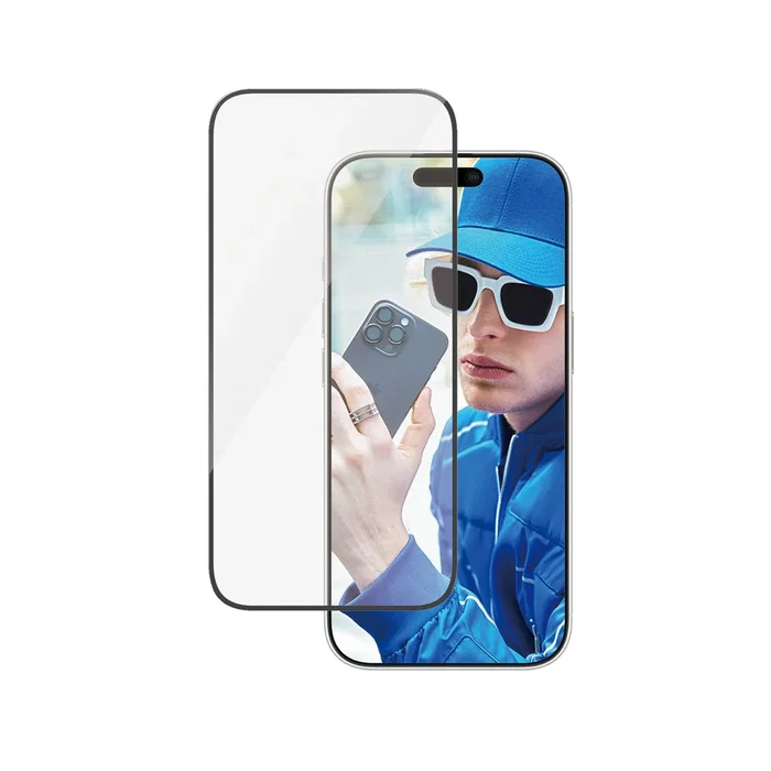 PanzerGlass Protector de Pantalla iPhone 16 Pro Ultra-Wide Fit, Vidrio Templado Anti-Rayones y Anti-Huellas, 1 Unidad