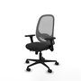 PIQUERAS Y CRESPO Silla de oficina Cilanco con mecanismo Sincro/Traslack, brazos 3D y malla Gris/Negro
