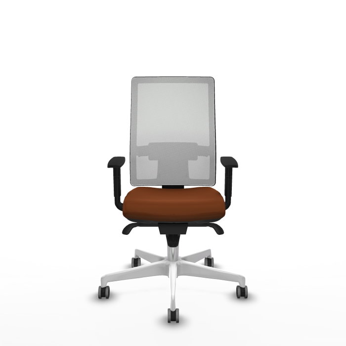 PIQUERAS Y CRESPO Silla de oficina Horna Marrón y Blanco con Mecanismo Sincro PIQUERAS Y CRESPO Silla de oficina Horna Marrón y Blanco con Mecanismo Sincro
