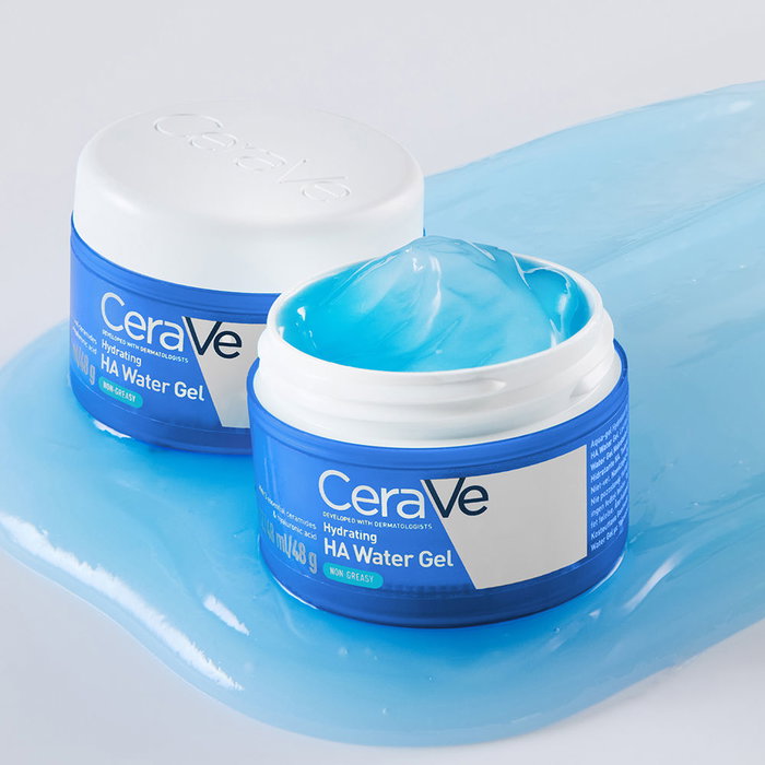CeraVe Water Gel Hidratante con Ácido Hialurónico y Ceramidas, Reparador y Rellenador para Piel Sensible y Grasa, 48 g
