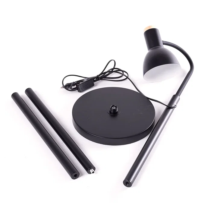 Tom SKD-F010-B Lámpara de Suelo Recta - Diseño Nórdico Elegante para Sala/Comedor/Dormitorio - Funciona con Bombilla LED E27 (Cálida, Fría, RGB)