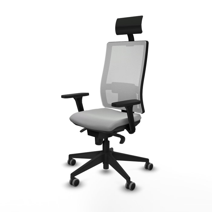 PIQUERAS Y CRESPO Silla de oficina Horna Gris claro con malla Blanca PIQUERAS Y CRESPO Silla de oficina Horna Gris claro con malla Blanca