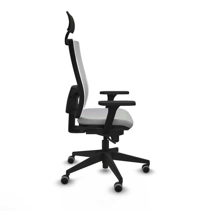 PIQUERAS Y CRESPO Silla de oficina Horna Gris claro con malla Blanca PIQUERAS Y CRESPO Silla de oficina Horna Gris claro con malla Blanca
