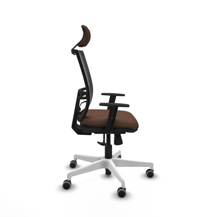 PIQUERAS Y CRESPO Silla de oficina Yunquera con mecanismo Sincro, Marrón oscuro y Negro PIQUERAS Y CRESPO Silla de oficina Yunquera con mecanismo Sincro, Marrón oscuro y Negro