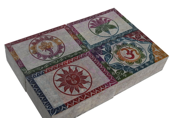 DKD Home Decor Joyero de Piedra Tallado Loto 15x10x5 cm Surtido DKD Home Decor Joyero de Piedra Tallado Loto 15x10x5 cm Surtido