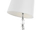 DKD Home Decor Lámpara de Pie Moderna Plateado Blanco 35x150x35 cm Set 3 Piezas Cristal Metal Algodón
