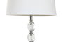 DKD Home Decor Lámpara de Pie Moderna Plateado Blanco 35x150x35 cm Set 3 Piezas Cristal Metal Algodón