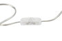 DKD Home Decor Lámpara de Pie Moderna Plateado Blanco 35x150x35 cm Set 3 Piezas Cristal Metal Algodón