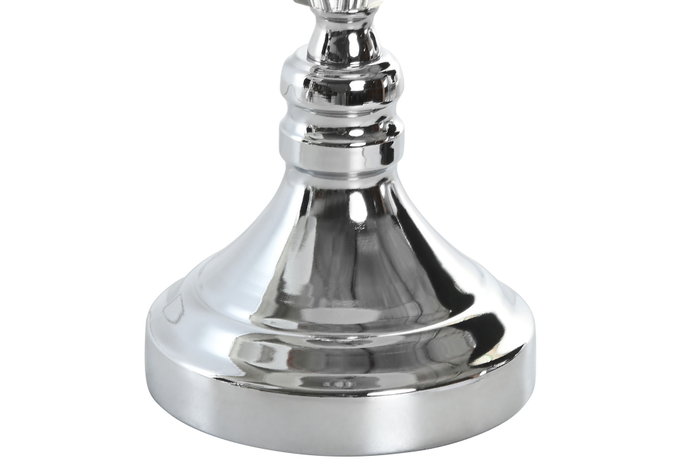 DKD Home Decor Lámpara de Pie Moderna Plateado Blanco 35x150x35 cm Set 3 Piezas Cristal Metal Algodón