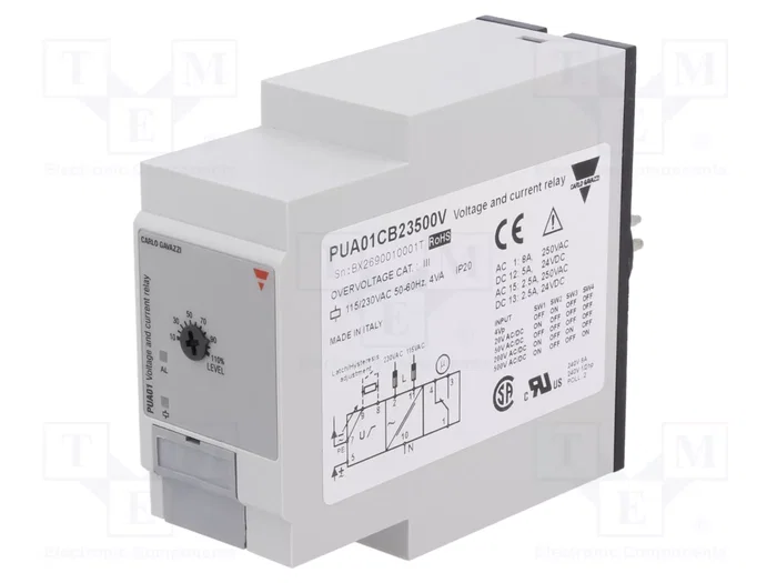 CARLO GAVAZZI Relé de monitorización de tensión 115/230VAC SPDT CARLO GAVAZZI Relé de monitorización de tensión 115/230VAC SPDT