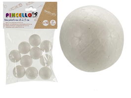 Pincello Juego 10 Bolas Poliestileno 2.5 cm para Manualidades (Set de 48)