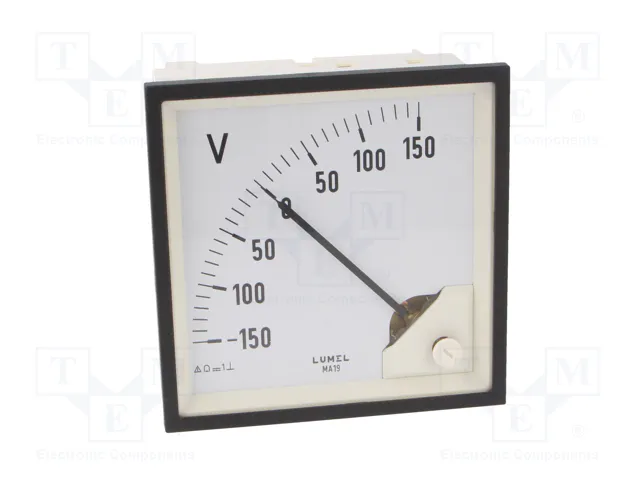 LUMEL MA19 Voltímetro Analógico para Panel -150÷150V DC LUMEL MA19 Voltímetro Analógico para Panel -150÷150V DC