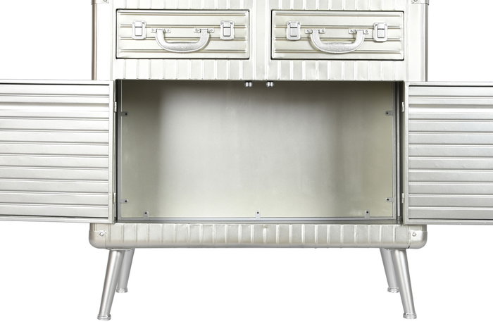 DKD Home Decor Aparador de Metal y MDF Plateado DKD Home Decor Aparador de Metal y MDF Plateado