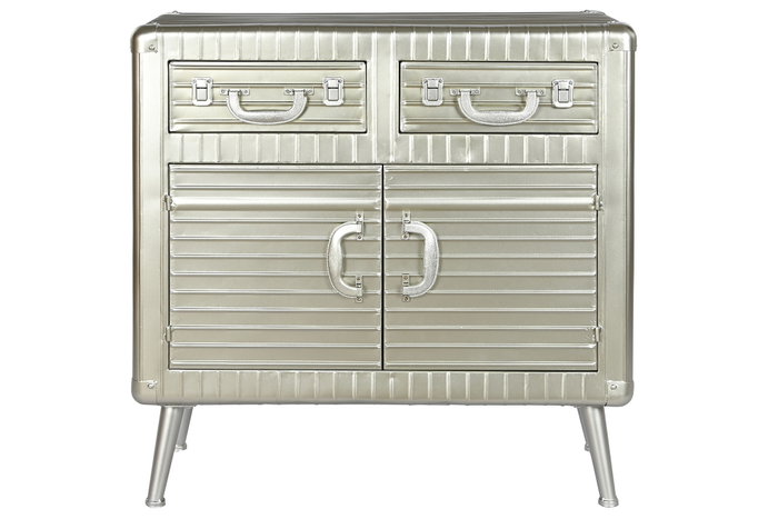 DKD Home Decor Aparador de Metal y MDF Plateado DKD Home Decor Aparador de Metal y MDF Plateado